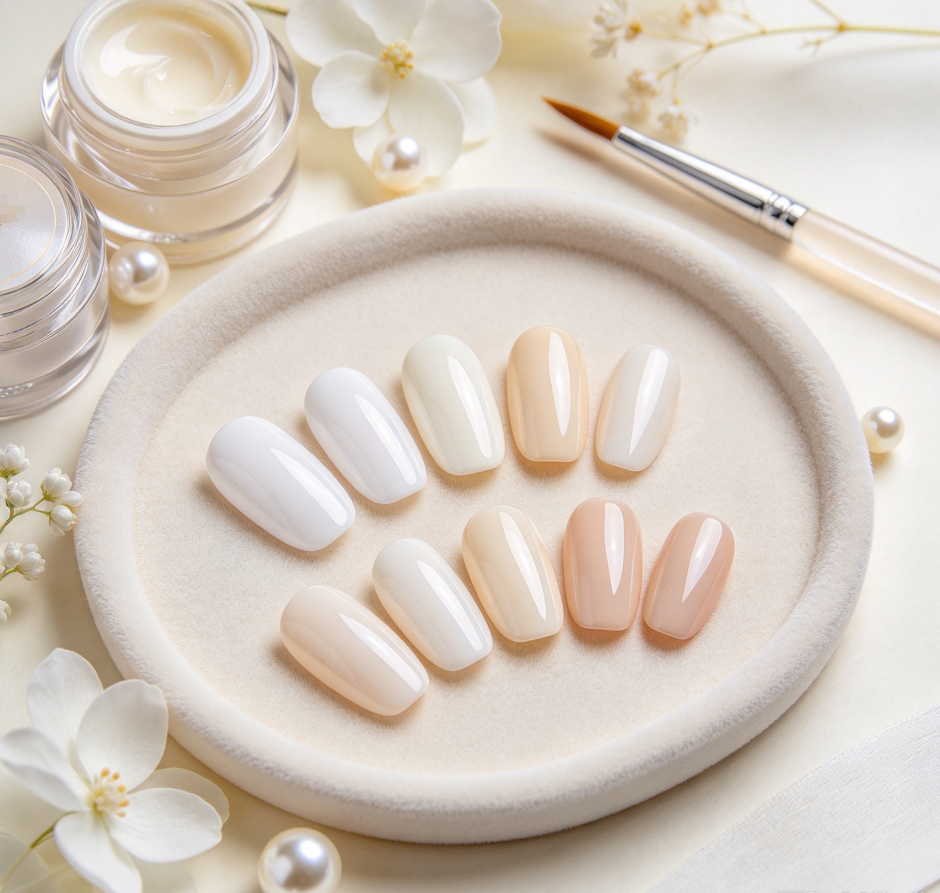Milky White Custom Manicure