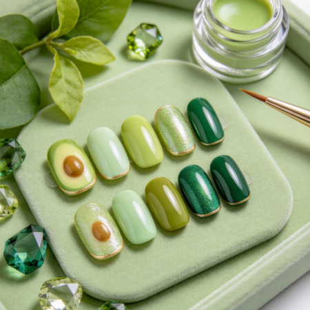 Green-Tone Custom Manicure