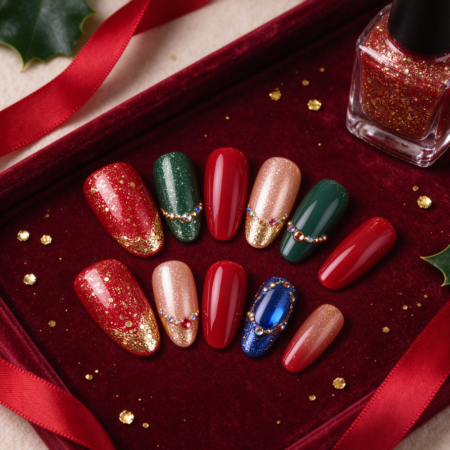Holiday-Themed Custom Manicure