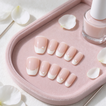 Modern Two-Tone French Custom Manicure